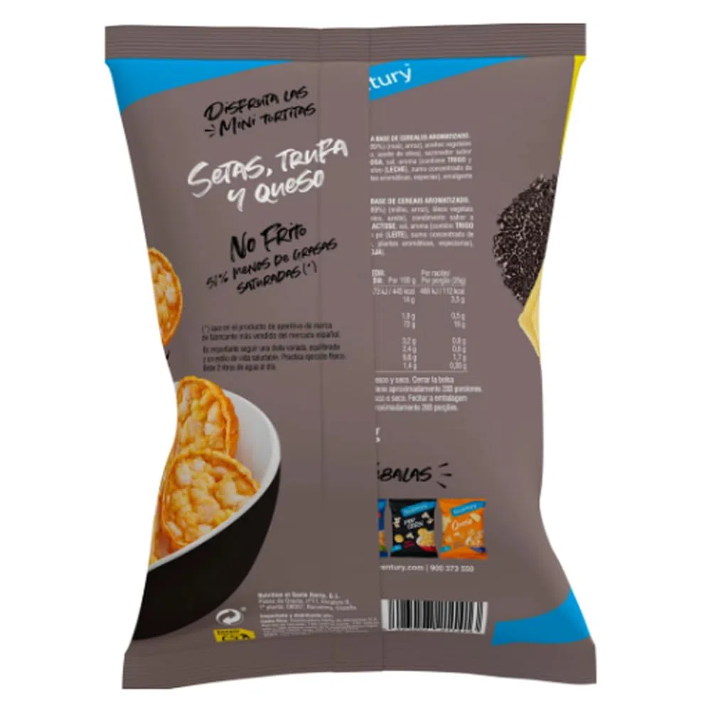 Mini-Maiswaffeln mit Pilz-, Trüffel- und Käsegeschmack B1SÑ. 70 g. 6er-Pack.