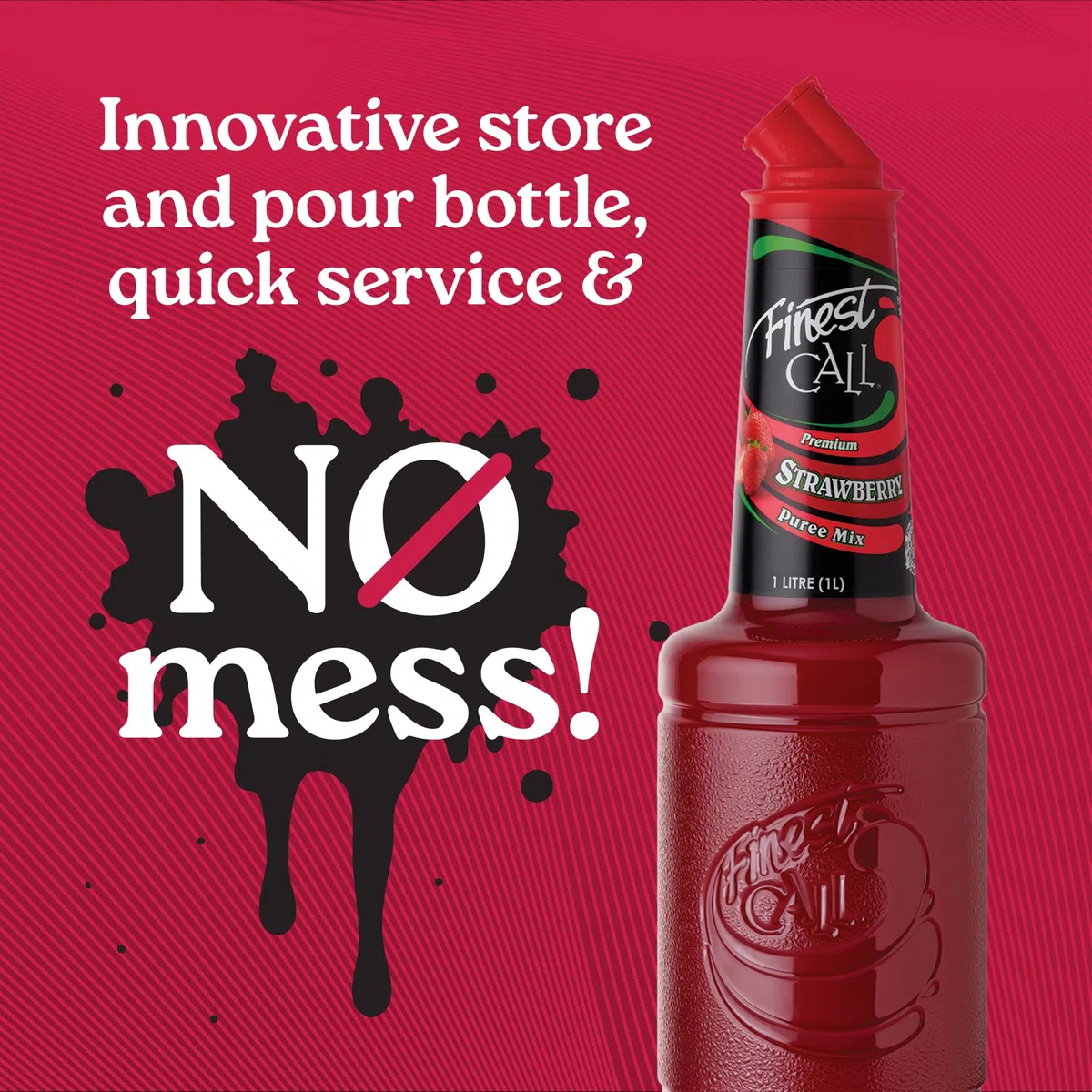 Finest Call Erdbeerpüree Mix, Premium Fruchtpüree Mix für Cocktails, Kochen und Backen, 1 Liter