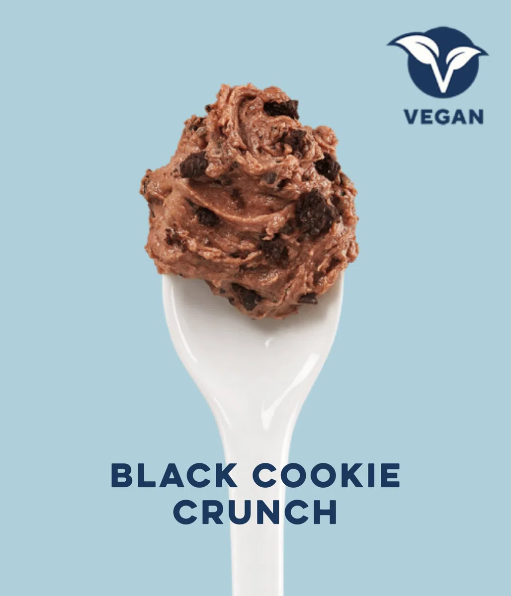 Original Spooning Cookie Dough Black Cookie Crunch, Keksteig zum Löffeln, Keksteigmischung, 4x 215g, VEGAN