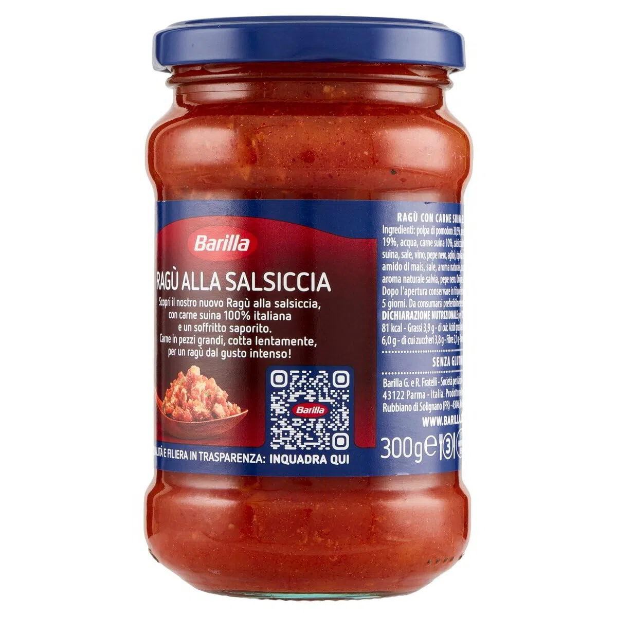 Sugo Ragù Salsiccia Condimento per Pasta, Fertig Soße mit 100% italienischer Wurst, 3x 300g + Italian Gourmet polpa 400g