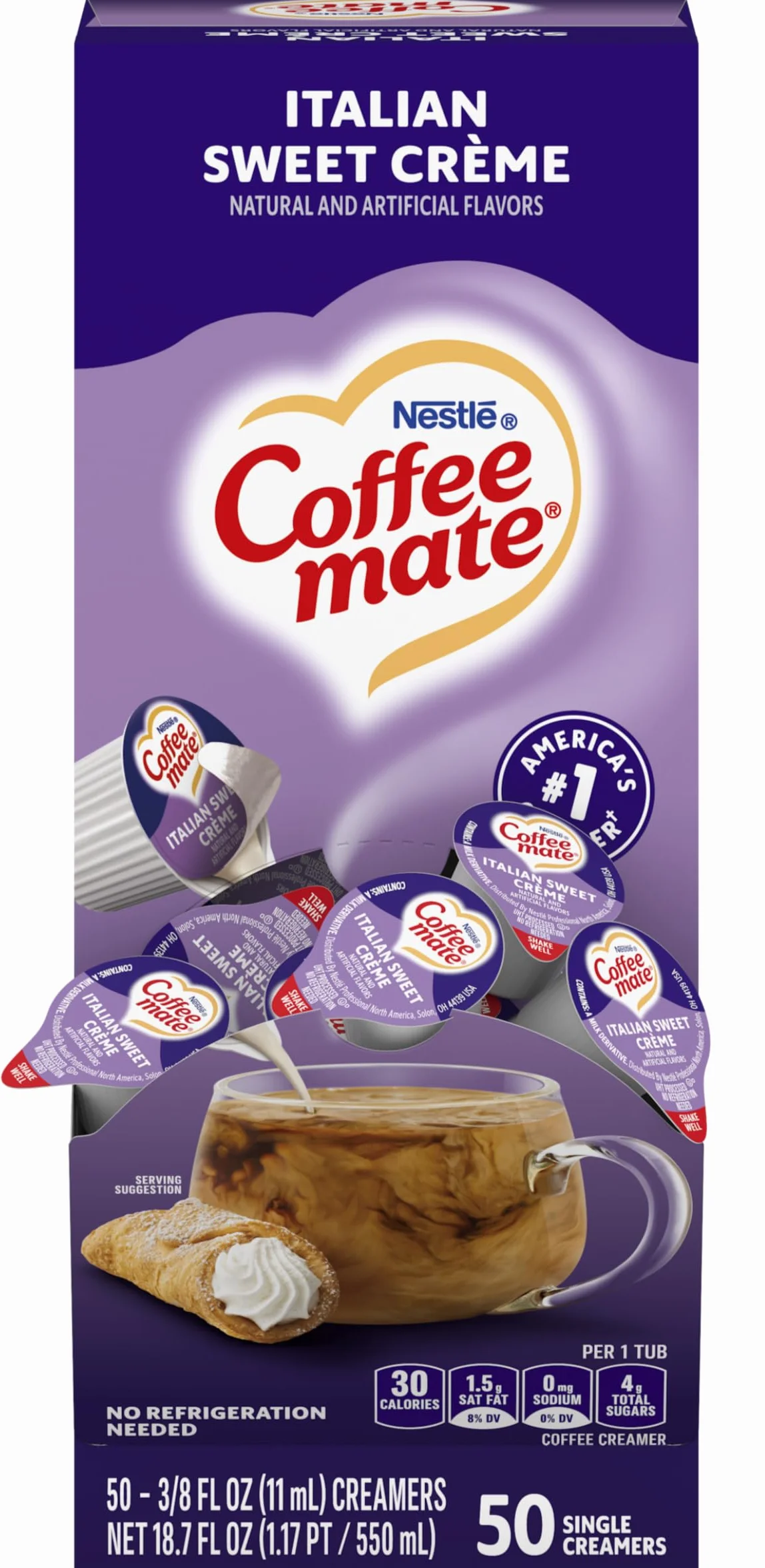 Coffee-mate - Liquid Coffee Creamer, Italian Sweet Creme, 0.375 oz Cups, 50/Box 84652 (DMi BX by Coffee-mate