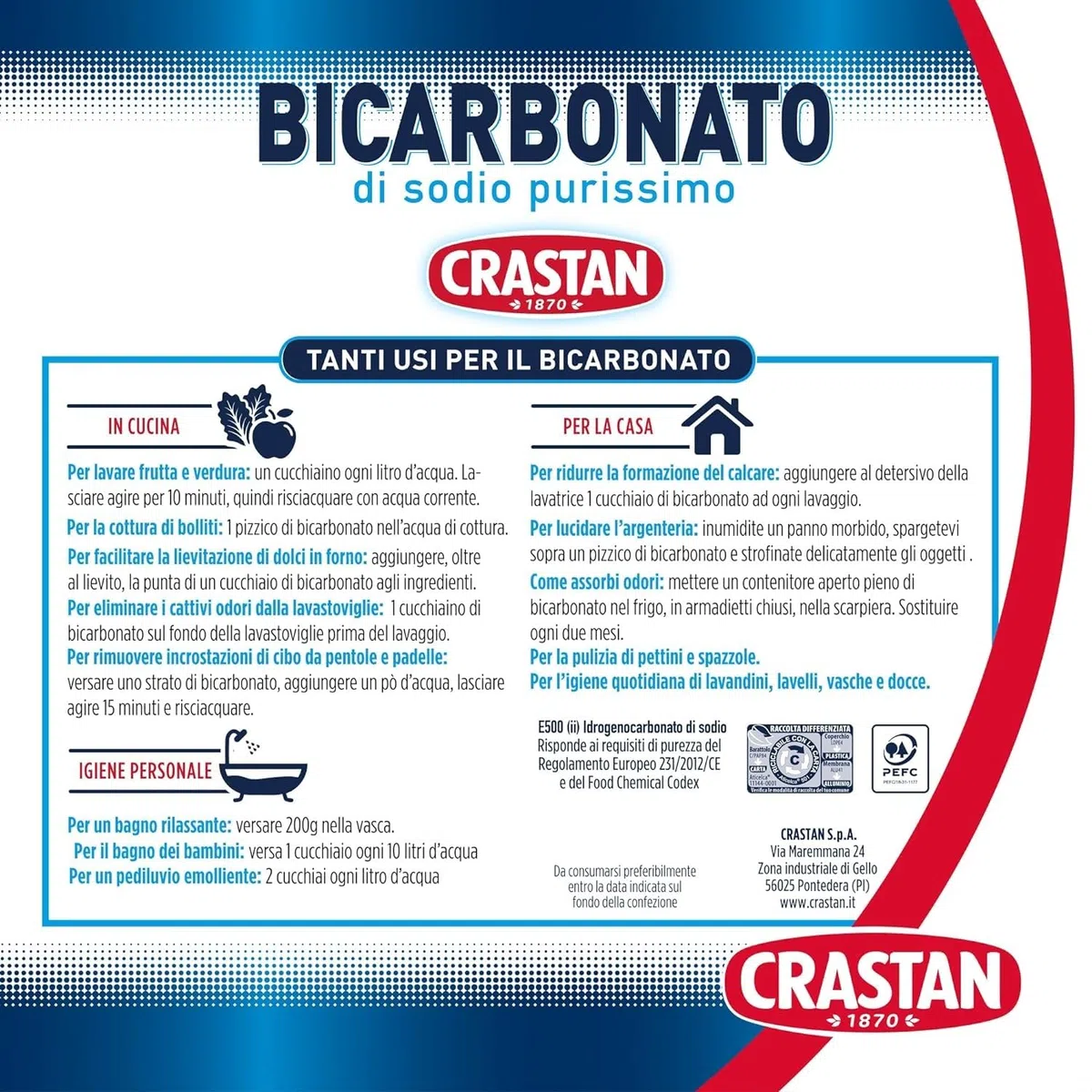 Italian Gourmet Bundle Natron/Natriumbicarbonat 3x 750g + Italian Gourmet Polpa Gratis – Reines Bicarbonat für Küche, Backen, Haushalt, Reinigung, Gerüche, Lebensmittelanwendung & Vorrat 2,25kg