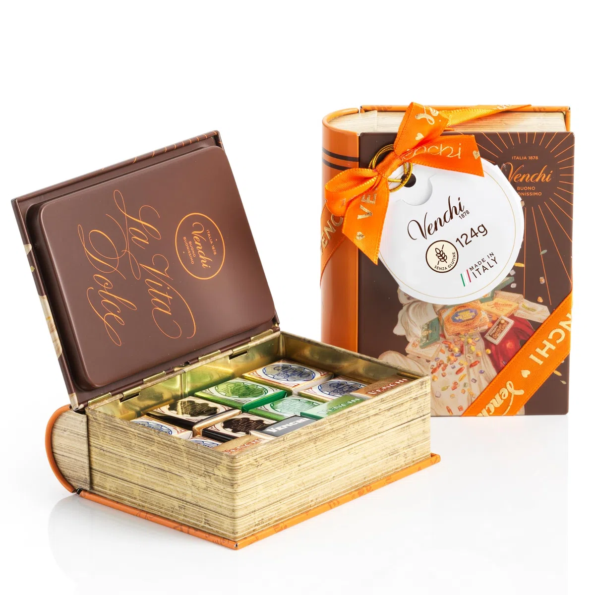 Venchi - Mini-Buch mit verschiedenen Cremini-Pralinen, 127g - Geschenkidee – Glutenfrei
