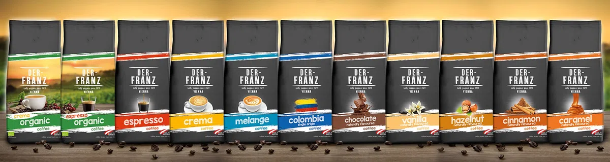 Der-Franz Kaffee, aromatisiert mit Haselnuss, Arabica und Robusta Kaffeebohnen, 1000 g