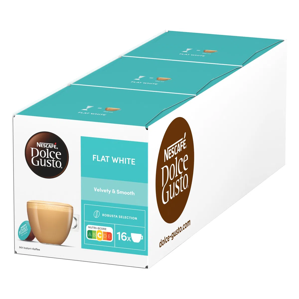 NESCAFÉ DOLCE GUSTO Flat White Kaffeekapseln (3 x 16 Kapseln)