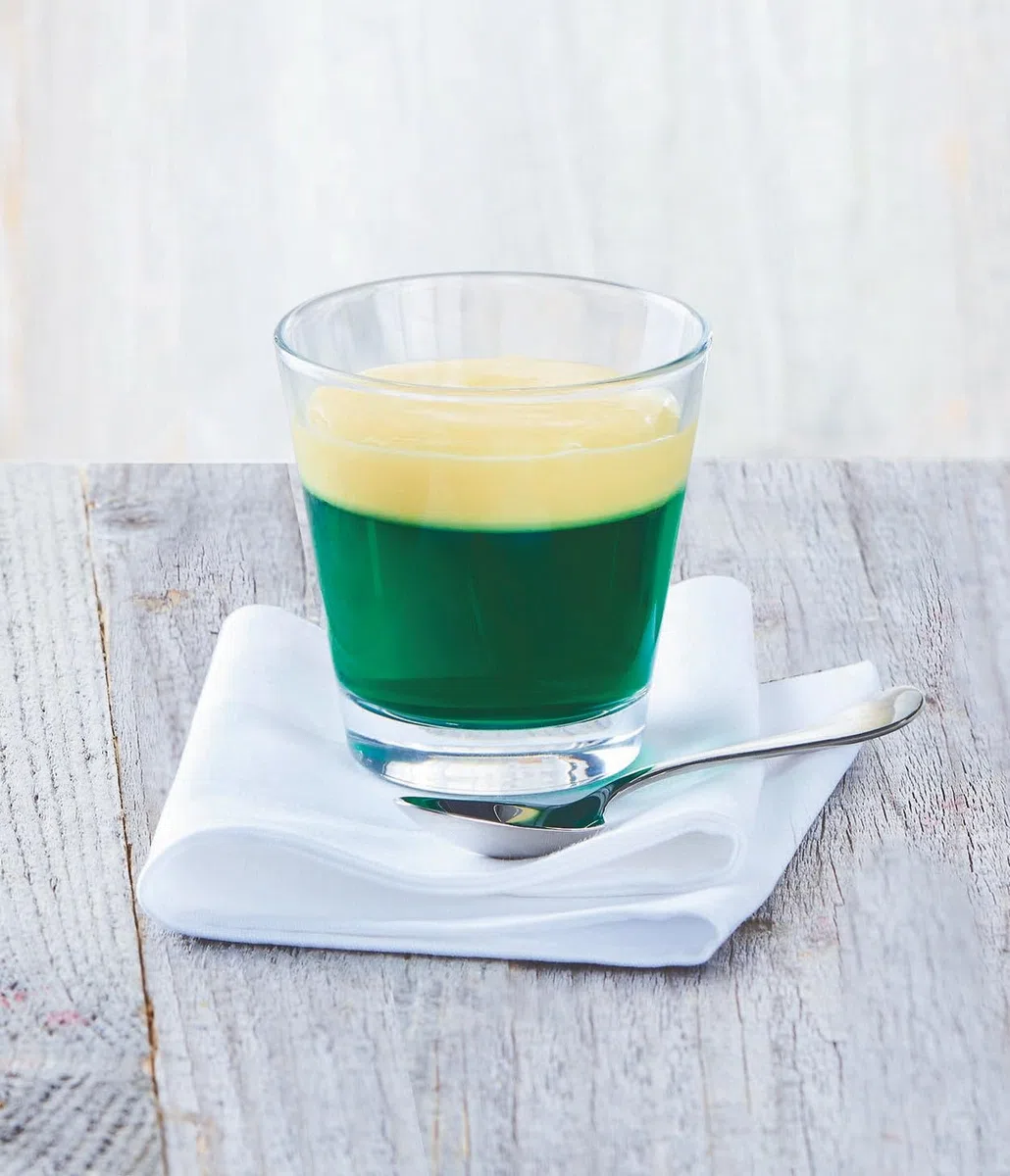 RUF Götterspeise Rindergelatine Waldmeister, Wackelpudding grün ohne Schweinegelatine mit Waldmeister Geschmack, Götterspeise Pulver Gelatine Rind, 1 x 1000g