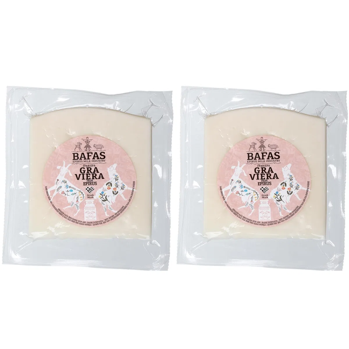 Graviera Hartkäse 2x 300g | Griechischer Käse aus Schafs- und Ziegenmilch | Geschütze Herkunft | +20ml Jassas Olivenöl