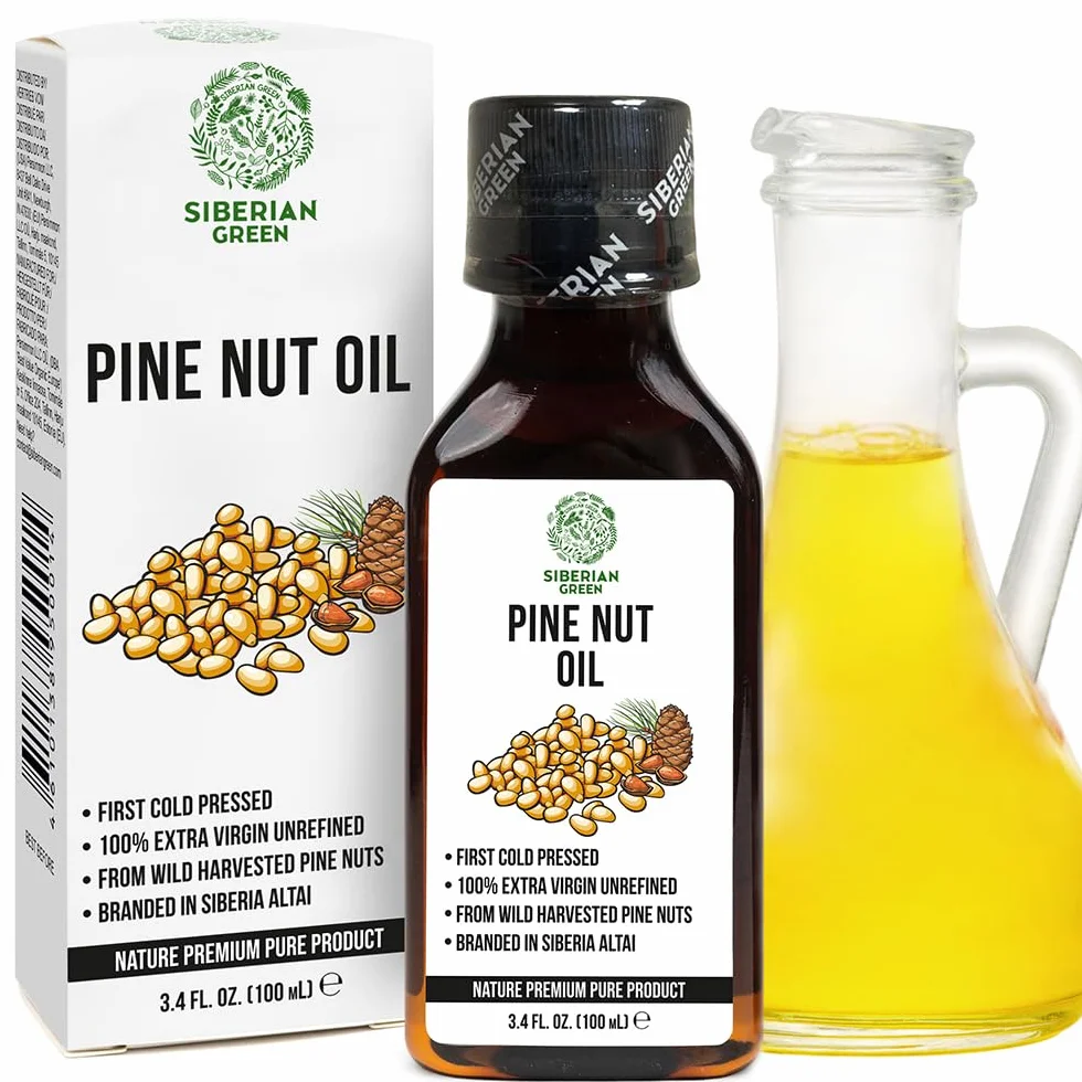 Sibirisches Pinienkernenöl 100 ml rohe unraffinierte aus wild geernteten Pinienkernen