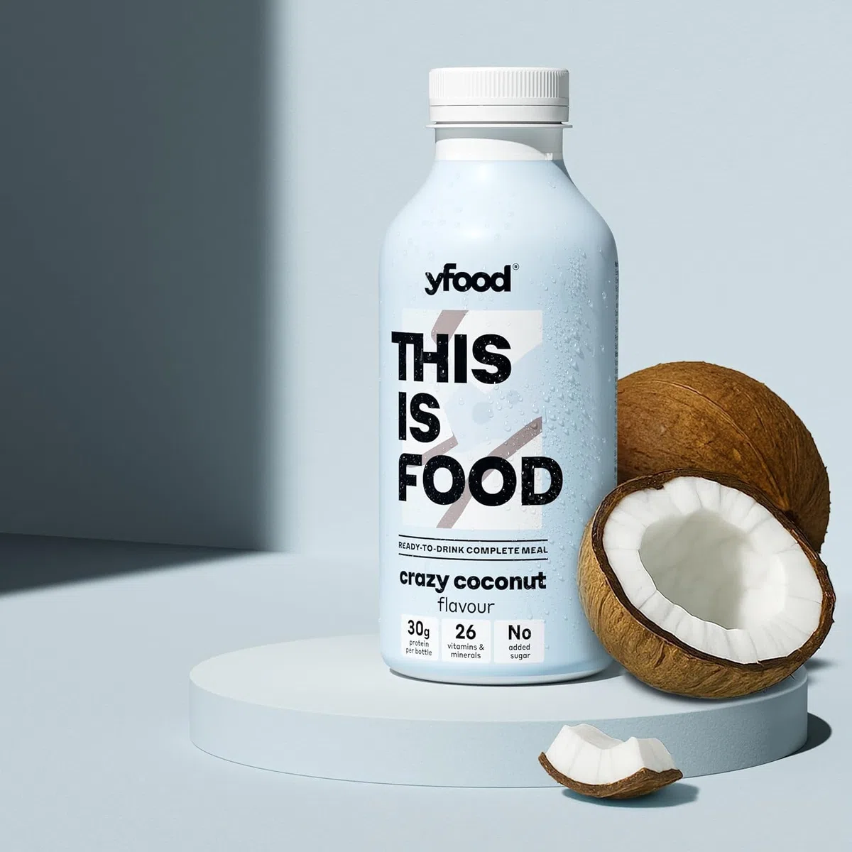 yfood Drink Crazy Coconut, Leckere Trinkmahlzeit für unterwegs, THIS IS FOOD Drink, 33g Protein, 26 Vitamine und Mineralstoffe, 6 x 500ml, Geschmack Kokosnuss, inkl. 1,50 € Pfand