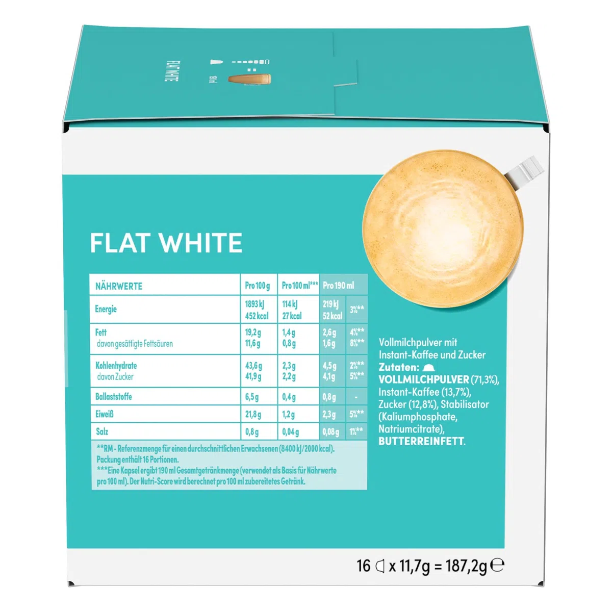 NESCAFÉ DOLCE GUSTO Flat White Kaffeekapseln (3 x 16 Kapseln)