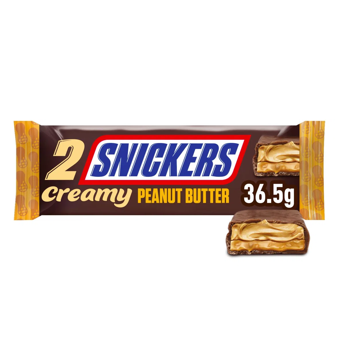 Snickers Creamy Peanut Butter, Schokolade Großpackung, Milchschokolade, Doppelriegel, 24 x 36,5g