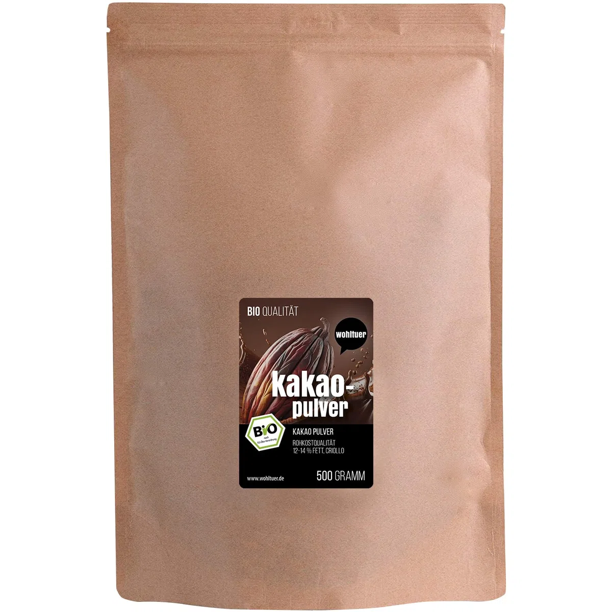 Echter Rohkakao aus der ganzen Kakaobohne + Bio Kakaopulver Raw aus Peru/Ecuador von Wohltuer