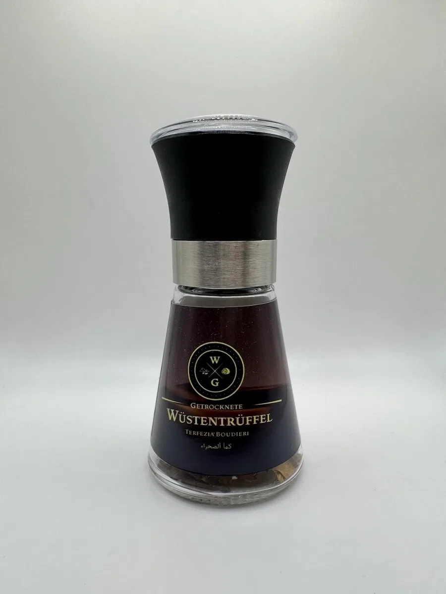 Getrocknete Trüffel in der Mühle, ohne Aromastoffe, ohne Konservierungsstoffe