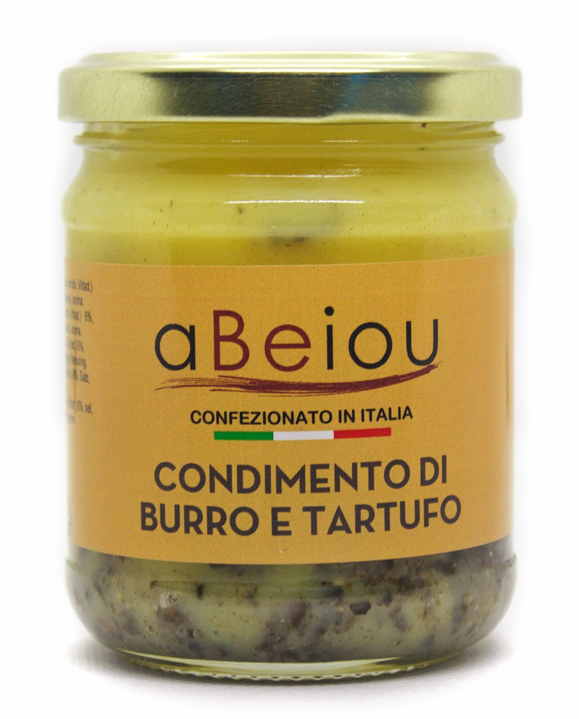 aBeiou, Trüffelbutter mit weißem Trüffel Bianchetto 160g extra Gourmet-Produkt 100% italienische Premium-italienischen bianchetto Trüffel Butter Delikatessen ohne Konservierungsstoffe für Geschenke