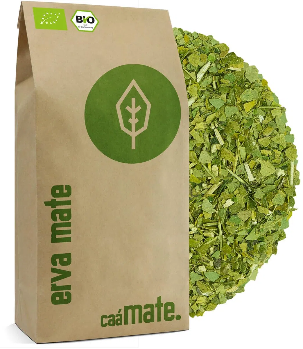 Mate Tee BIO 1KG ● frisch & grün ● Original Yerba Mate ● luftgetrocknet ● rauchfrei ● plastikfrei ● fair ● Matetee aus Mateblättern, Mateästen und Mateblattpulver ● DE-ÖKO-006