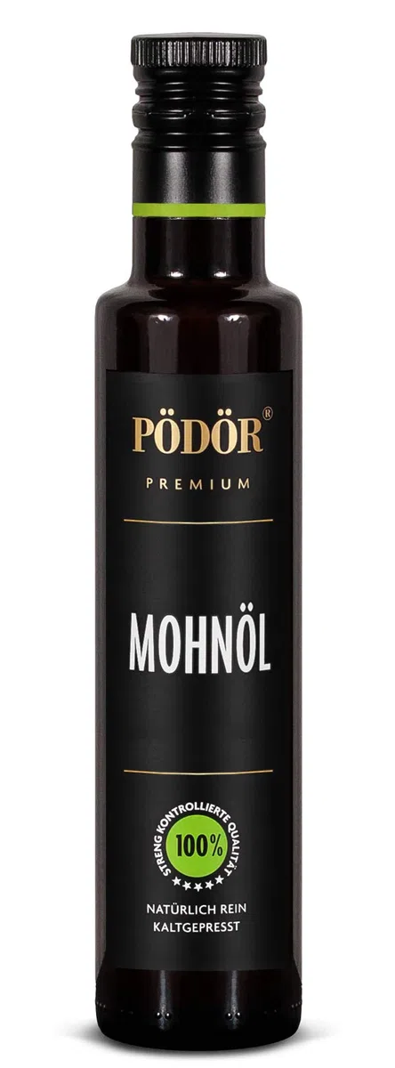 PÖDÖR - Mohnöl 250 ml - kaltgepresst - naturbelassen - ungefiltert