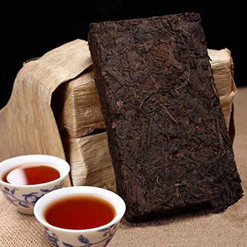 Alter PU ER Tee 250g (0.55LB) Puerh Tee Ziegel Schwarzer Tee Grünes Essen Pu'er Tee Puer Tee Chinesischer Tee Reifer Tee shu cha gesundes Essen Pu-erh Tee Alte Bäume Pu erh Tee gekochter Tee Roter Tee