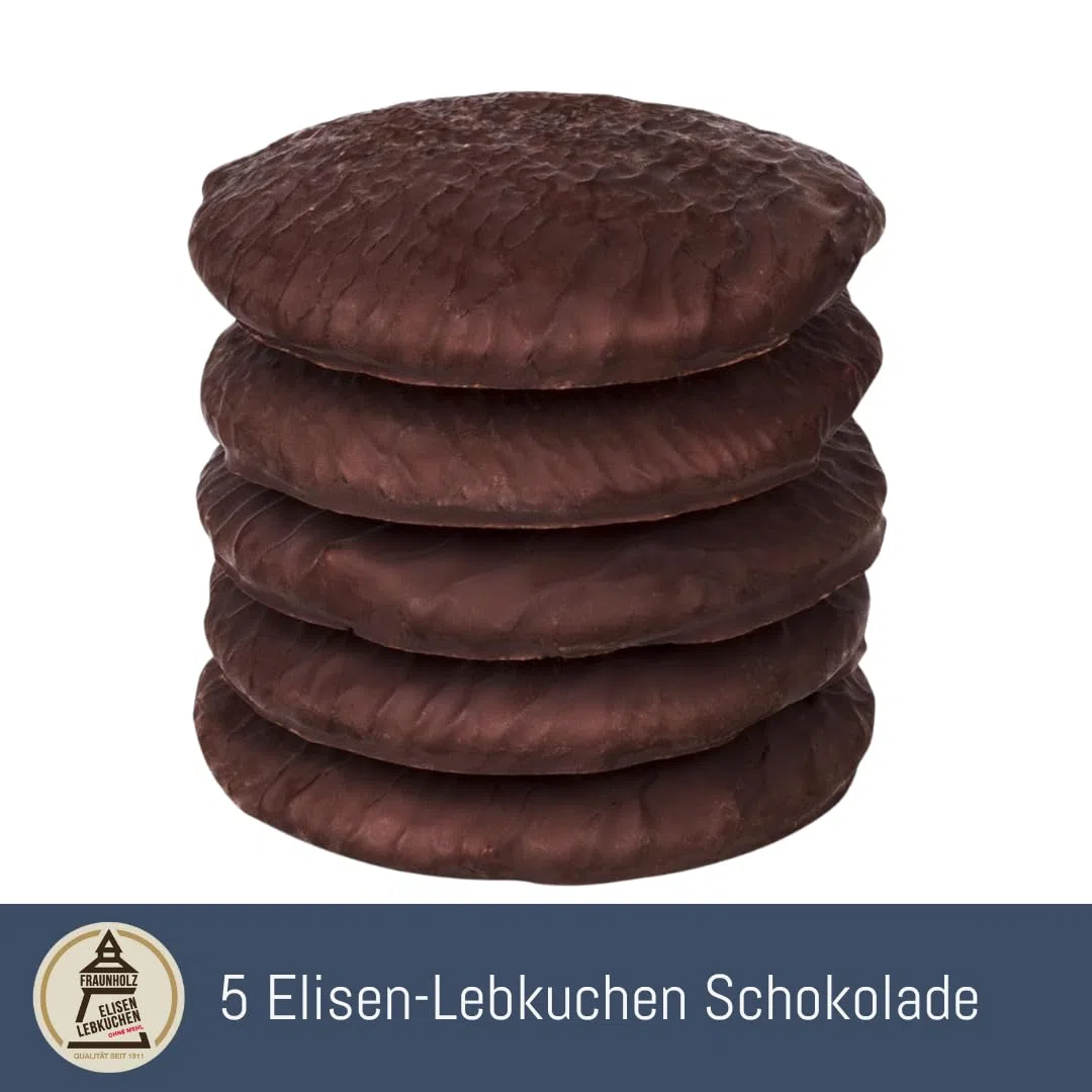 Lebkuchen - original Nürnberger Mandel Elisen-Lebkuchen - 45% Nussanteil - handgefertigte Qualität - prämierte Meisterhändler-Manufaktur (Lebkuchen Schokolade 380 Gramm)