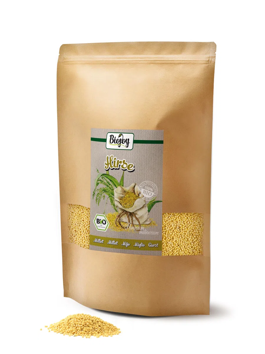Biojoy BIO-Hirse (2,5 kg), ganzes Korn, Goldhirse ohne Zusätze