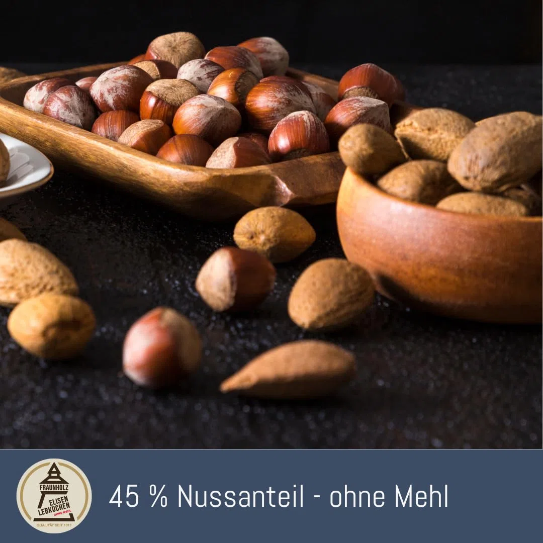 Lebkuchen - original Nürnberger Mandel Elisen-Lebkuchen - 45% Nussanteil - handgefertigte Qualität - prämierte Meisterhändler-Manufaktur (Lebkuchen Schokolade 380 Gramm)