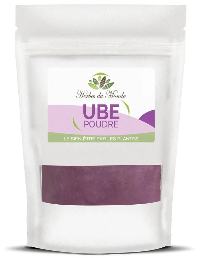 Herbes du Monde - Ube Pulver 100 g - Violette Yamswurzel aus den Philippinen - Für Smoothies, Latte und Desserts