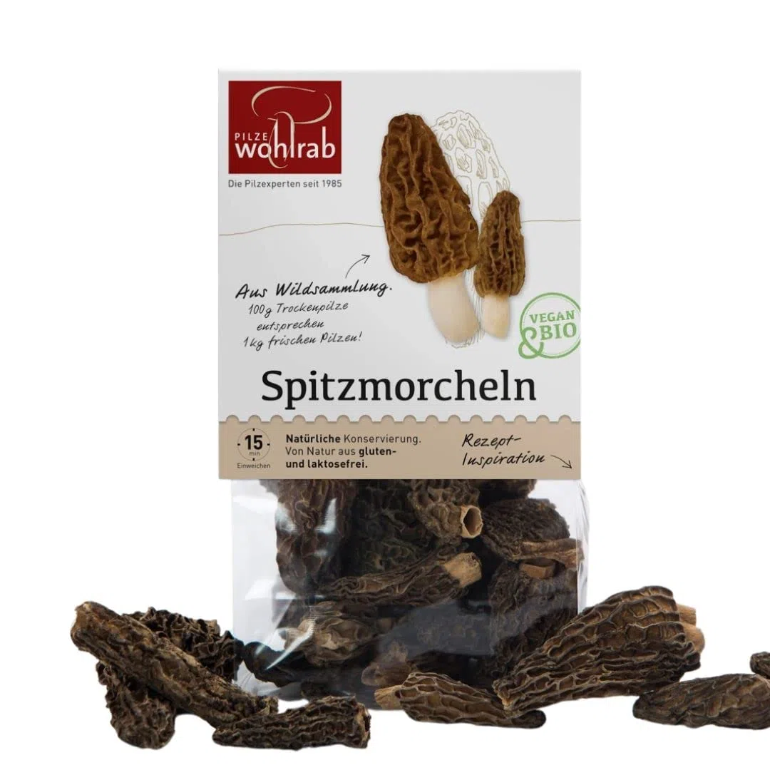 Spitzmorchel getrocknet Bio 15 GR
