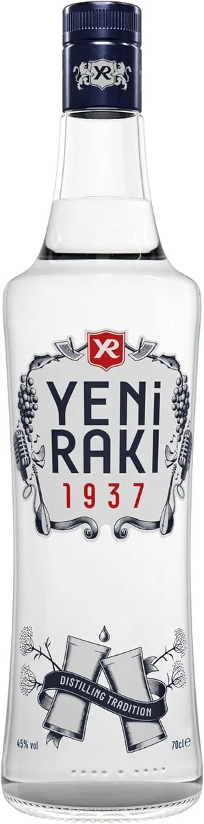 Yeni Rakı 1937 70cl | 45% Vol. | Nr.1 Rakı-Marke der Welt | Premium Türkischer Anislikör | 500 Jahre Rakı-Kultur | Preisgekrönt | Ideal für Rakı-Cocktails | Made in Türkiye, Hergestellt in der Türkei
