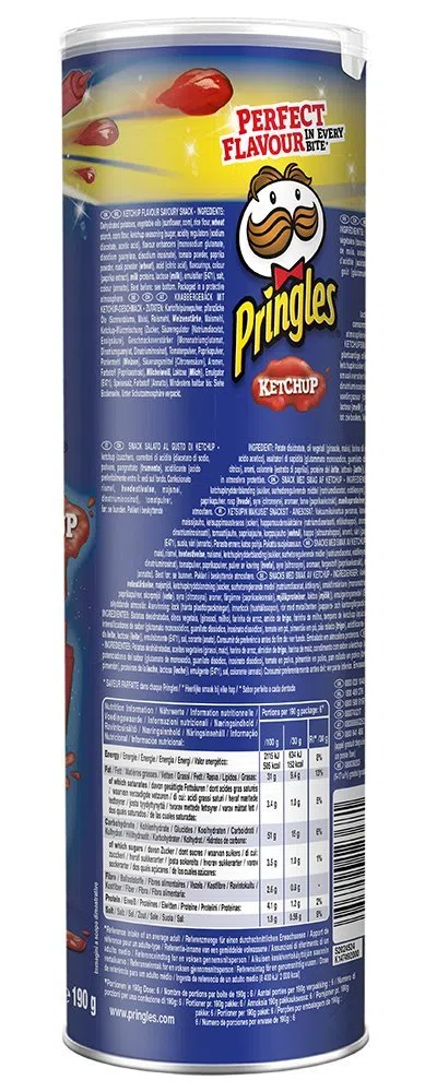 Pringles Ketchup, 4er Pack (4 x 190 g)