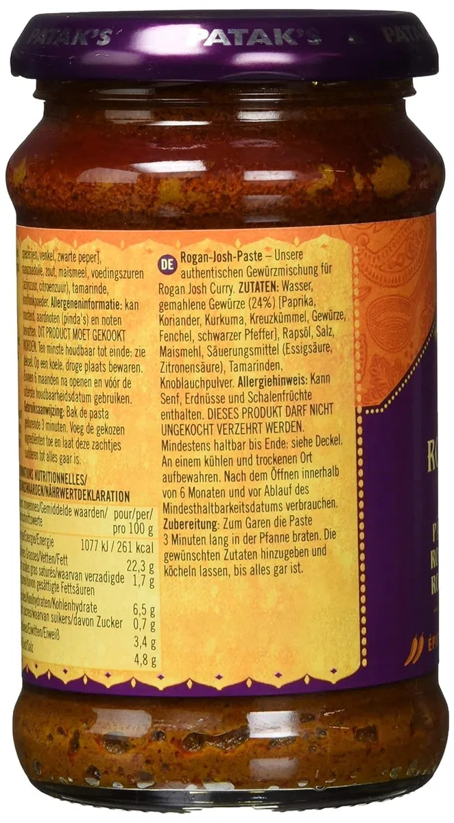 Patak's Rogan Josh Paste, 283 g, 3 Stück