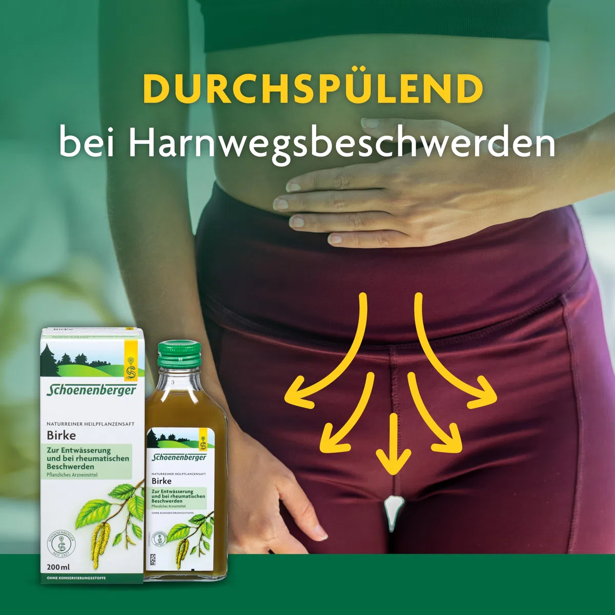 Schoenenberger - Birke naturreiner Heilpflanzensaft - 3x 200 ml (600 ml) Glasflaschen - unterstützende Behandlung bei rheumatischer Beschwerden - Durchspülungstherapie bei Harnweges-Infekten