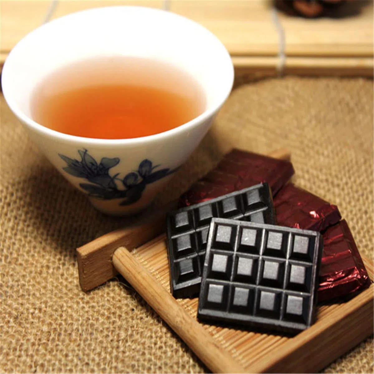 5PCS Chinesischer Pu'er Tee Reifer Puer Tee Schwarzer Tee Yunnan Yunnan Harz Wilder Tee Pu'er Tee Gekochter Tee Alter Baum Pu Er Tee Gesundheitswesen Pu Er Tee Gesunder Puerh Tee Roter Tee