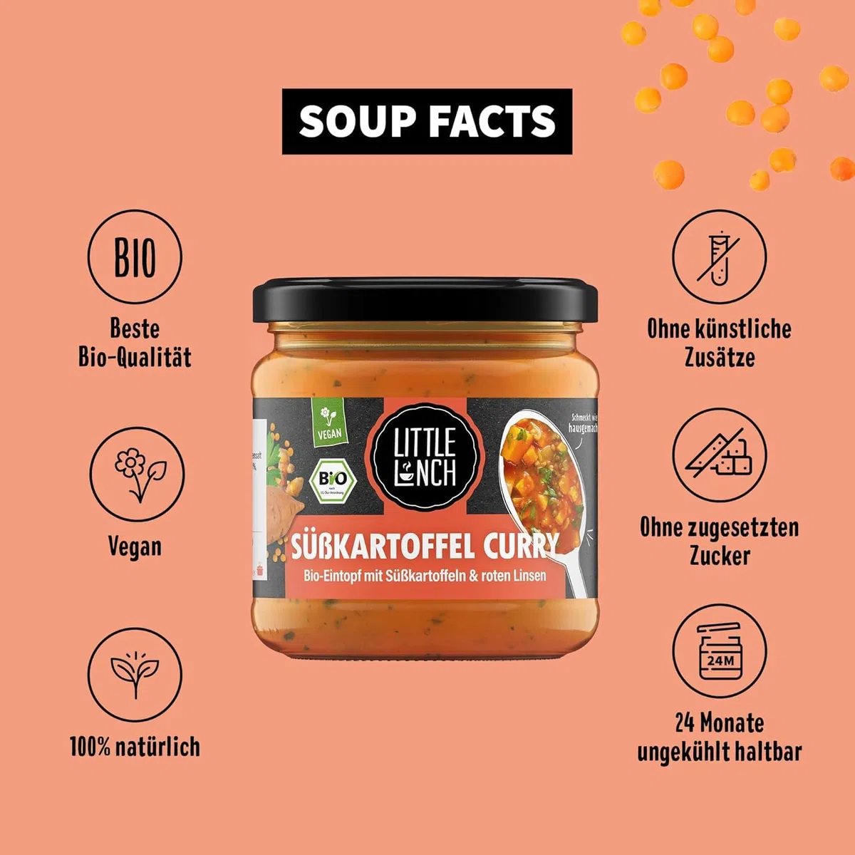 Little Lunch Bio Vegane Lieblinge Box | Suppen & Eintöpfe | 6 x 350g | 6 vegane Fertiggerichte | Kennenlernbox | schnell fertig & lecker | im 6er Vorteilspack