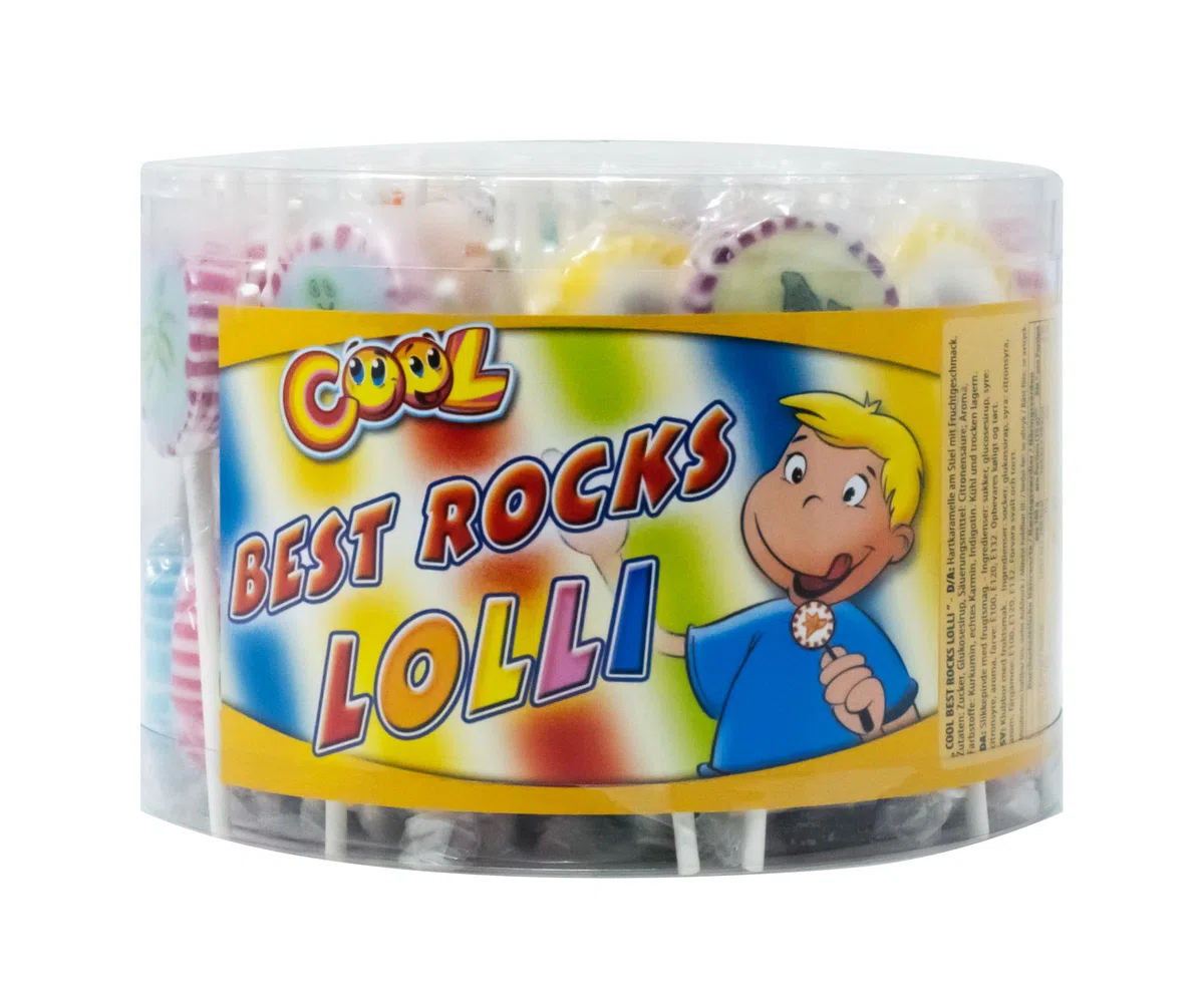 COOL Best Rocks handgefertigte, hübsche Lollis 80 Stück x 10 g, 1er Pack (1 x 800 g) mit 80 Lollis