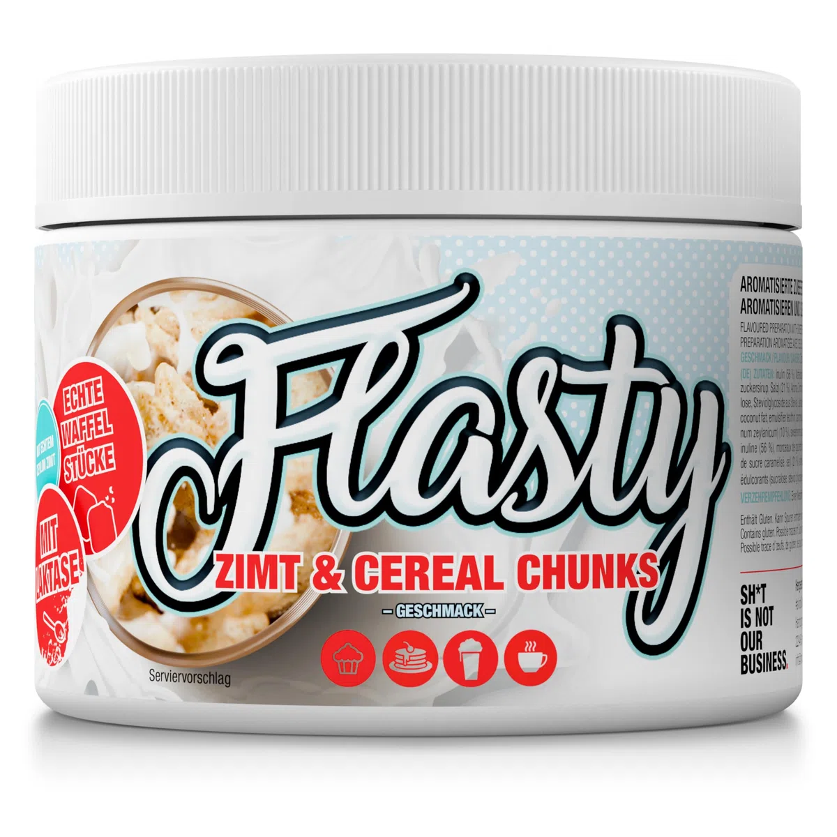 Flasty Geschmackspulver Zimt Cereal & Chunks 250g | Nie wieder langweiliger Quark – über 25 Sorten bei nur 7–9 kcal pro Portion
