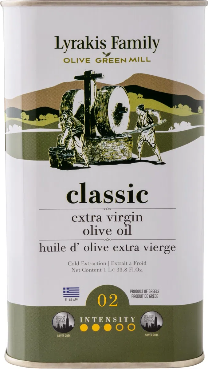 Lyrakis Family Olivenöl 1L – Griechisches Natives Olivenöl Extra,Premium Erste Kaltpressung, Reich an Polyphenolen, Handgepflückte Oliven, Neue Ernte, Frischer Saft aus Kreta – Seit 1975