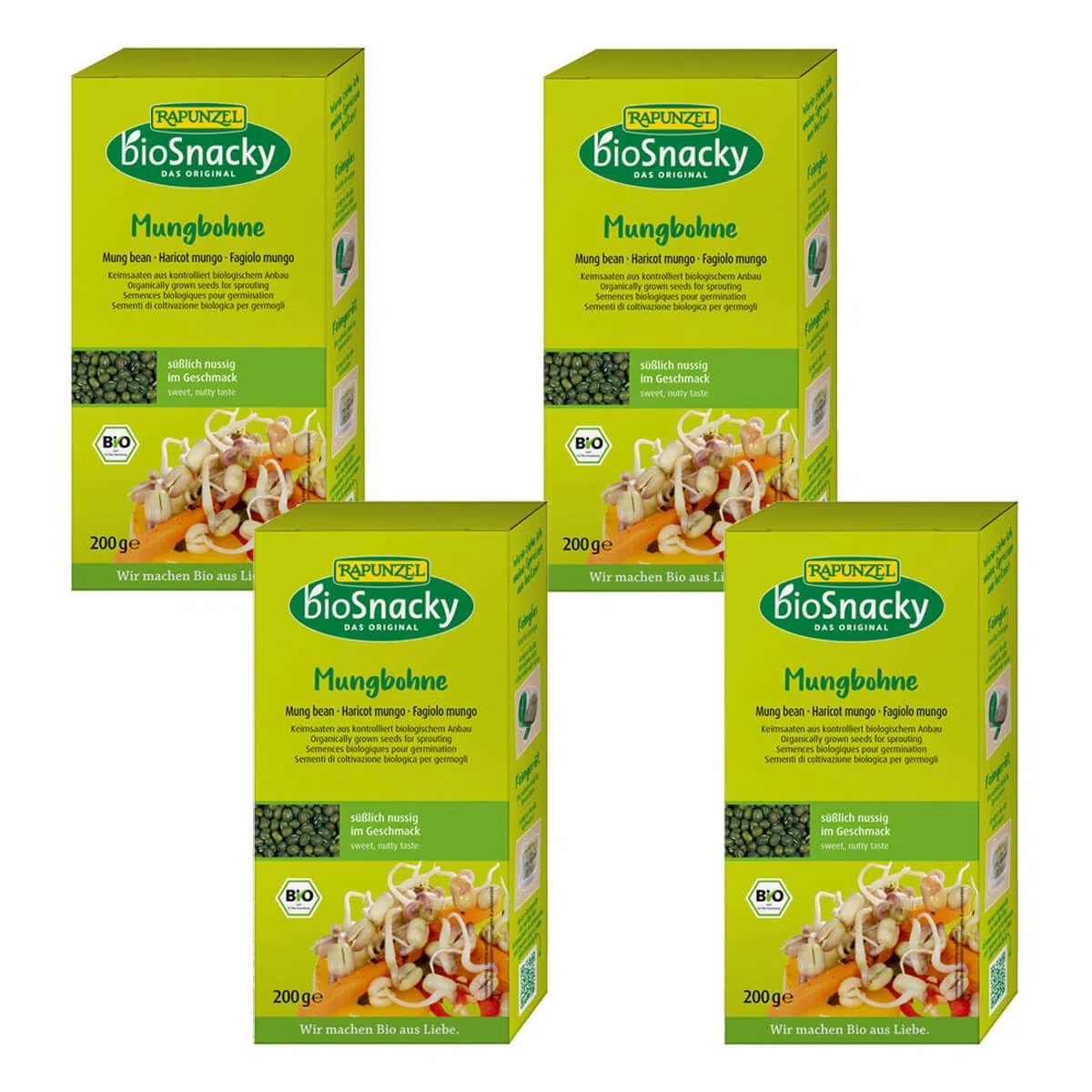 Rapunzel - Mungbohne bioSnacky - 200 g - 4er Pack