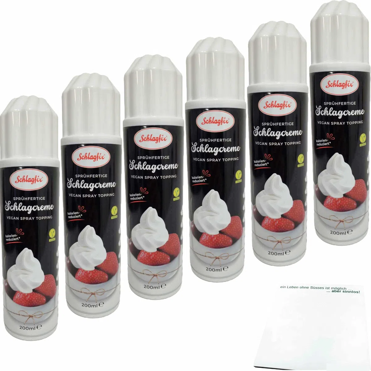 usy Bundle für Schlagfix sprühfertige Schlagcreme 6er Pack (6x200ml Flasche) + usy Block