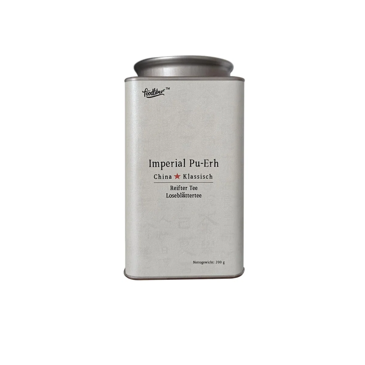 Foodliber Pu Erh Tee Lose in der Tee Dose, Loser Tee,Reifer Puerh aus Yunnan China - 100% Yunnan, Würzig, Ideal für Täglichen Tee-Genuss, 200g