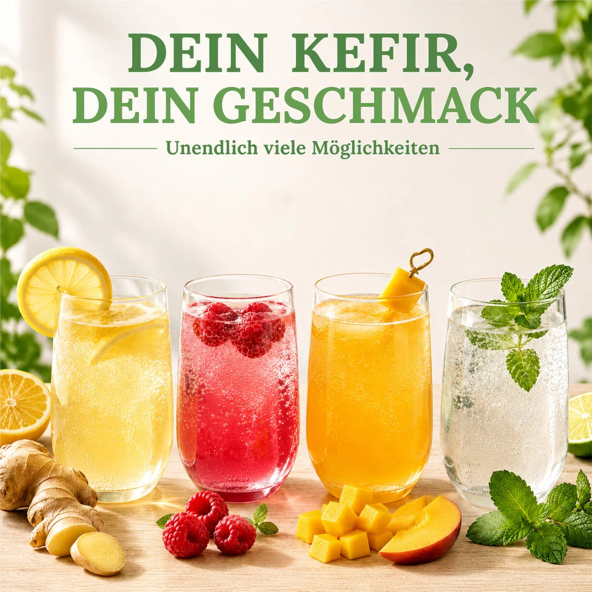 fermania Bio Wasserkefir Kristalle 30g inkl. Geling-Garantie & Fermentations-Guide - Probiotischen Kefir kinderleicht selber machen (unbegrenzt) - Lebende Japankristalle aus Lippstadt