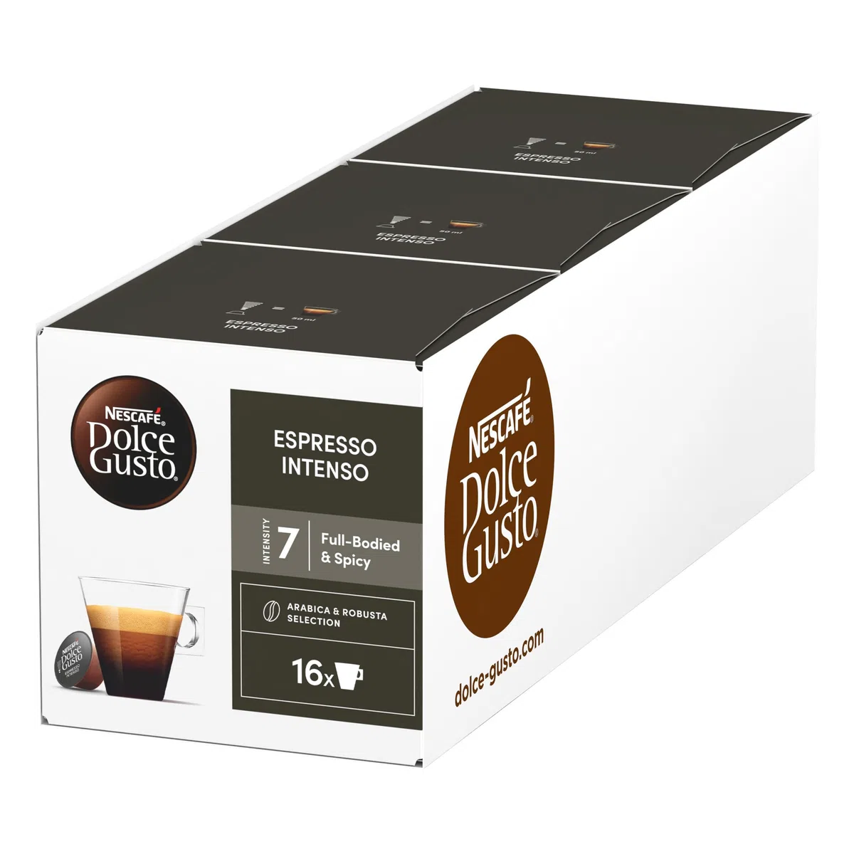 NESCAFÉ DOLCE GUSTO Espresso Intenso Kaffeekapseln (3 x 16 Kapseln)