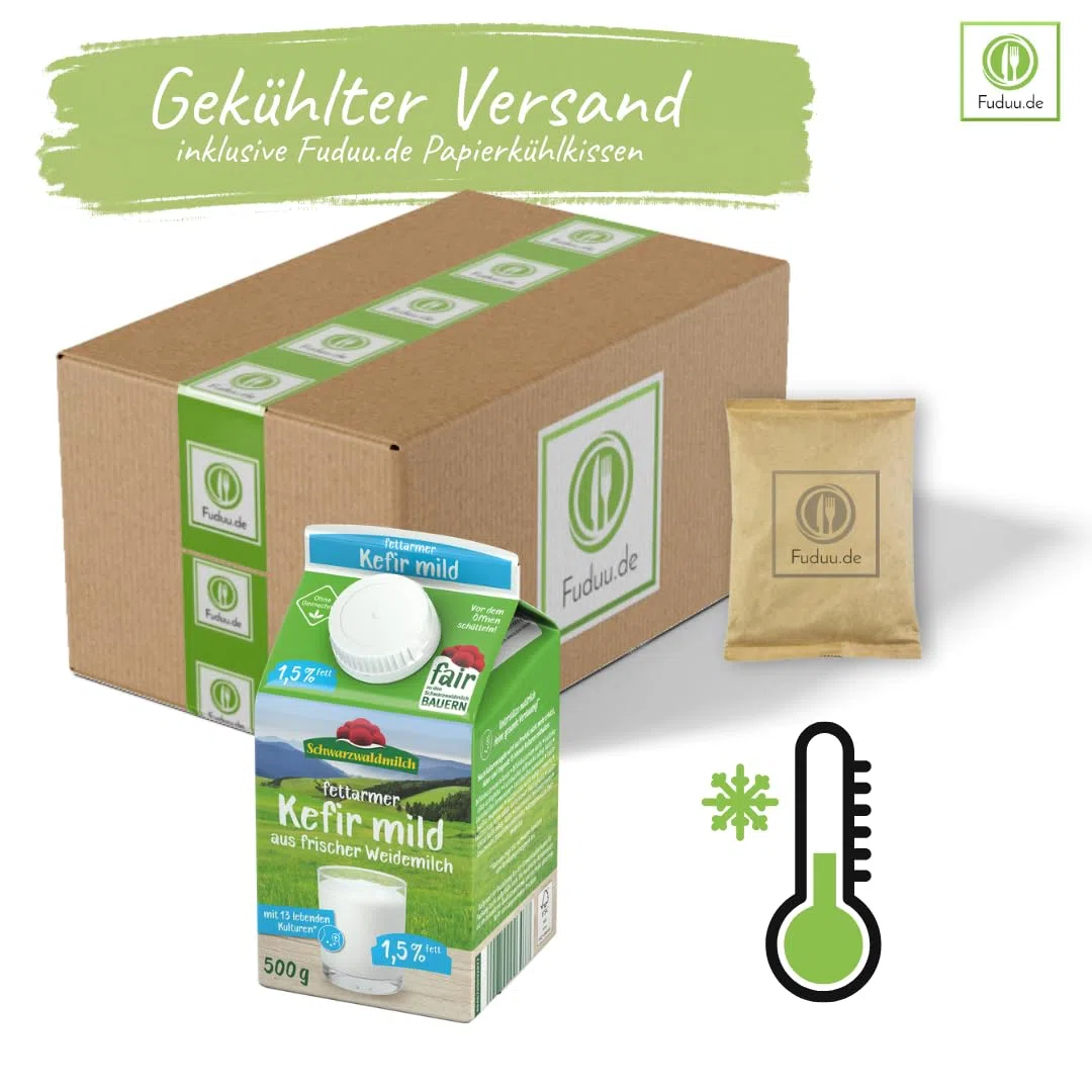 Schwarzwaldmilch - Weide fettarmer Kefir mild, 1,5%, 10 x 0,5L, natürliche Fermentation | powered by Fuduu.de
