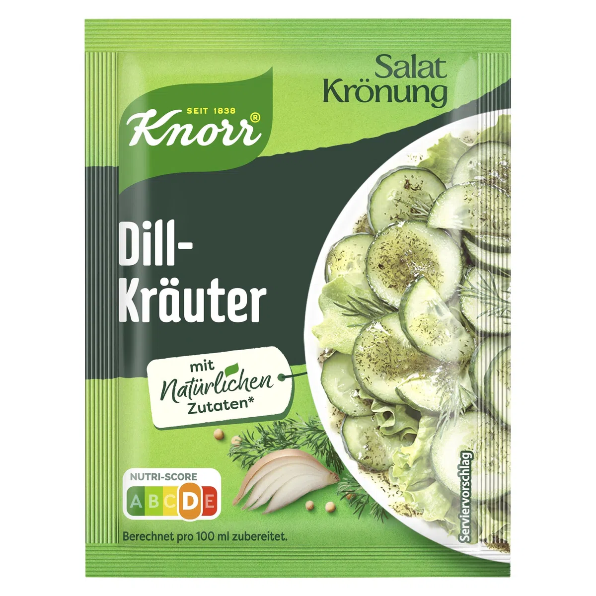 Knorr Salatkrönung Dill-Kräuter für ein leckeres Salatdressing mit natürlichen Zutaten* 5 x 3 Portionen 15 Stück