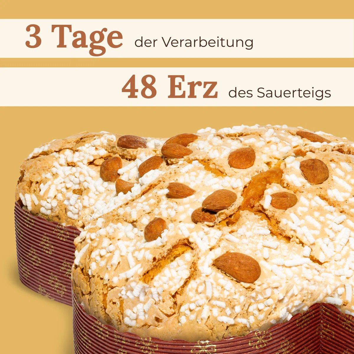 Handgemachte klassische Oster-Taube 750gr - Pasticceria Fraccaro 1932, Osterkuchen mit weichem und duftendem Teig, kandierten Orangenschalen, Mandelglasur und Kristallzucker, Bauletto-Linie