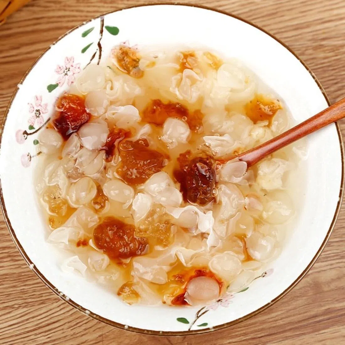 Hochwertige Weißer Pilz Scheiben/Kleine Stücke – Ohne Zerreißen oder Schneiden, sofort kochbarer Schnee-Pilz für schnelle Nährbrühe, ideal kombiniert mit Pfirsichgummi (250, 1)