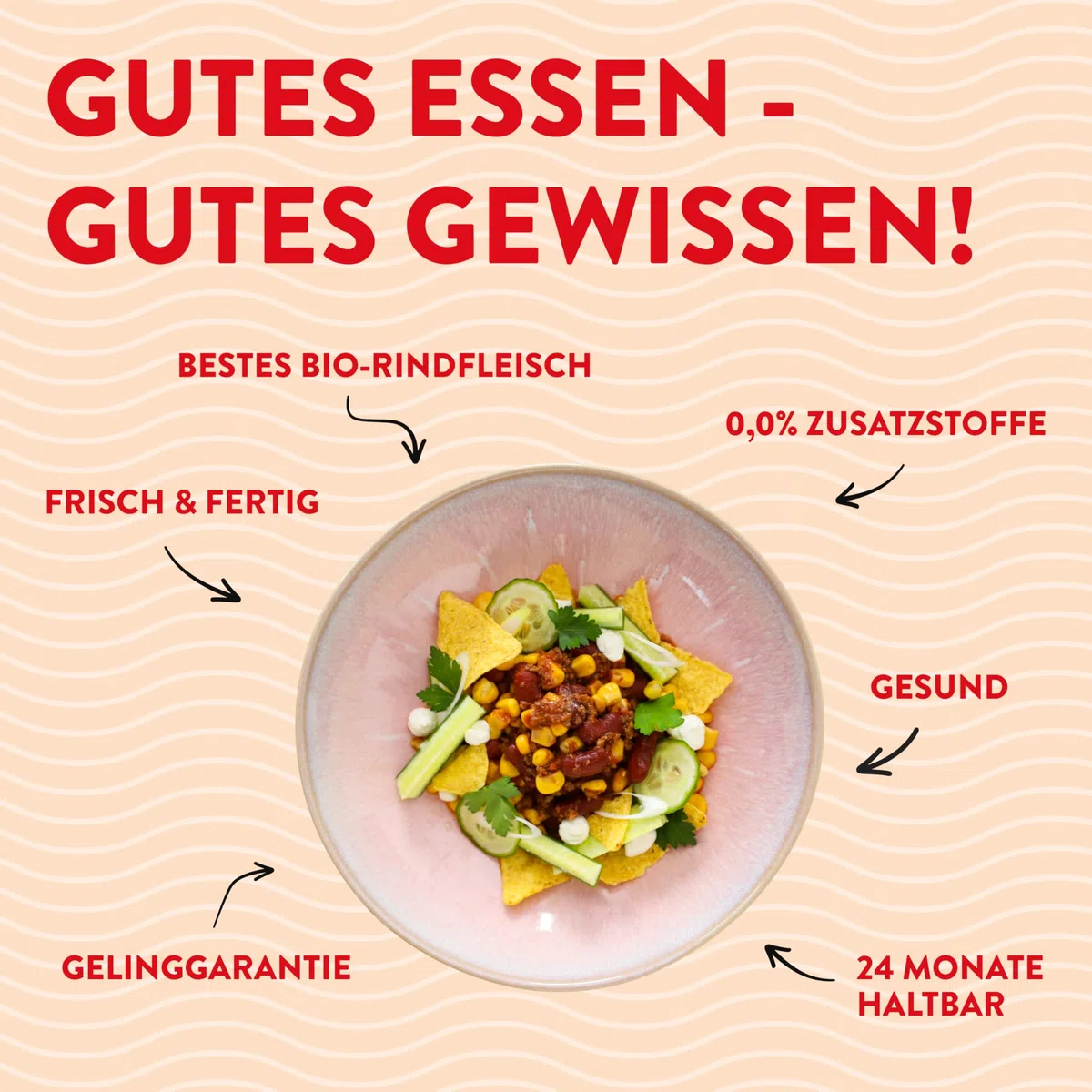 Hofgut Stöcken | Bio-Chili con Carne vom Testsieger | Bio-Fertiggericht im Glas | ohne Zusatzstoffe (620ml)