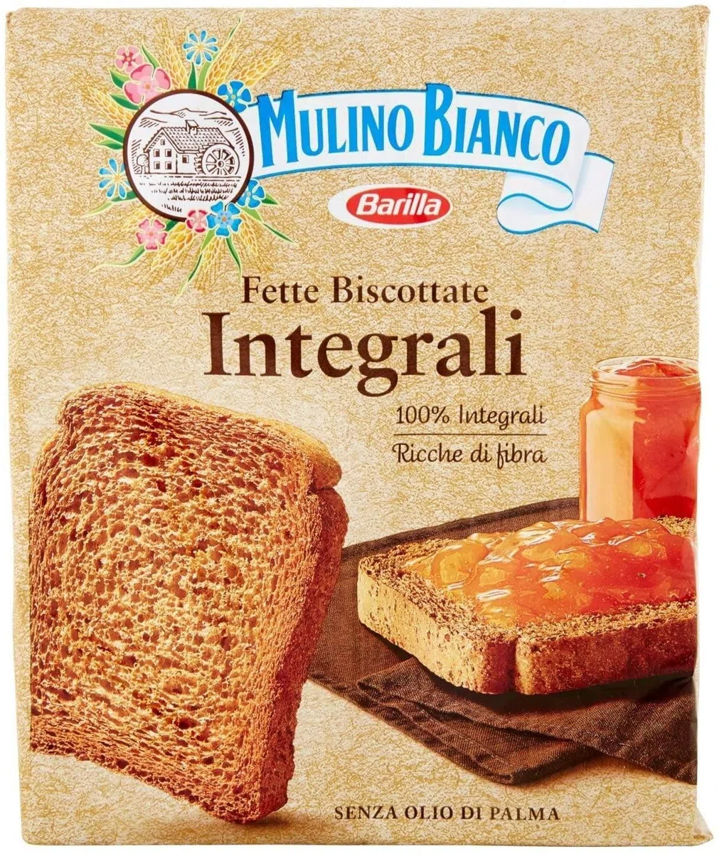 Mulino Bianco Vollkorn-Zwieback (315g) - 4er Pack of 315 g - [1,26 Kg]