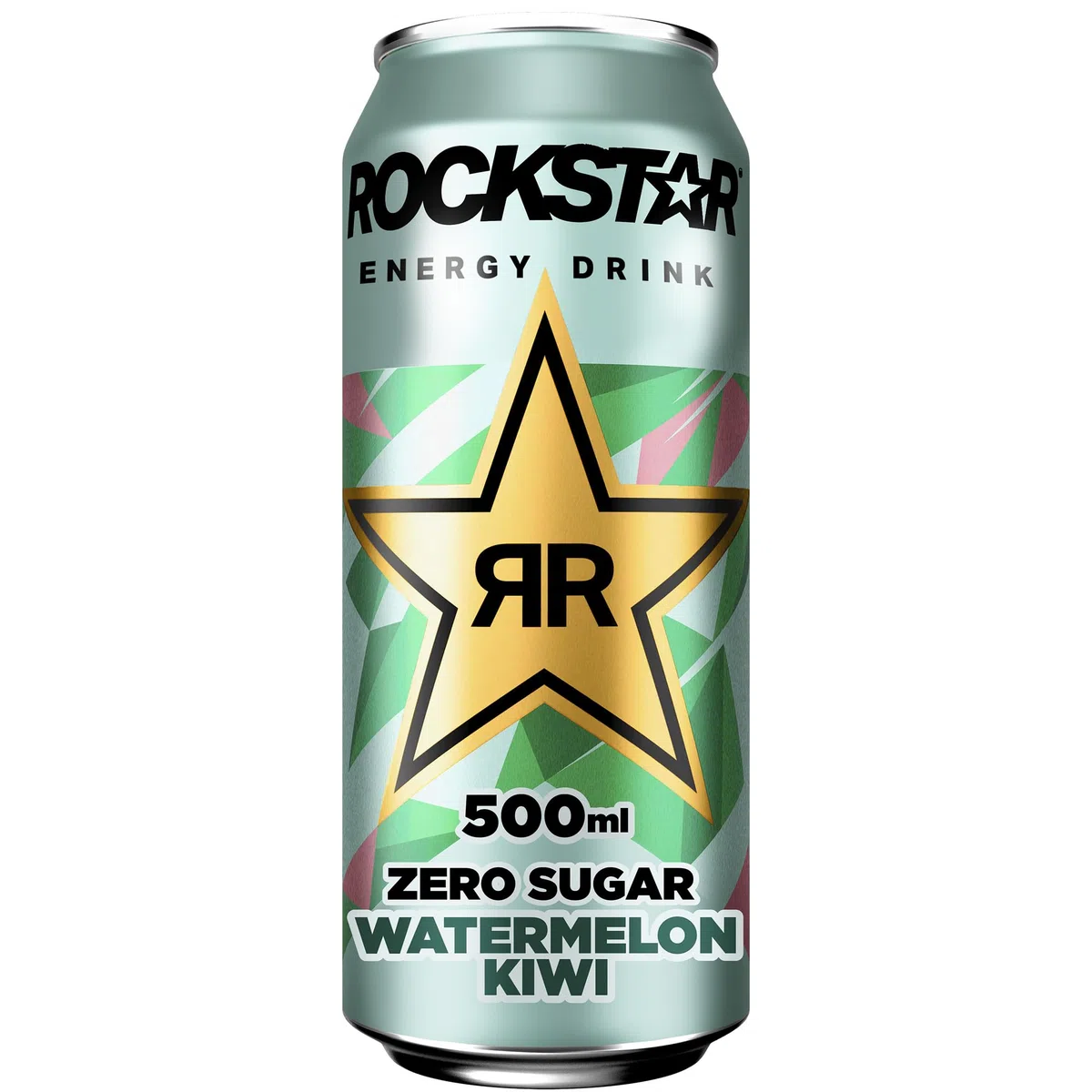 Rockstar Energy Drink Watermelon Kiwi Geschmack - Zero Sugar - Koffeinhaltiges Erfrischungsgetränk ohne Zucker für den Energie Kick, EINWEG (12 x 500ml) (Verpackungsdesign kann abweichen)