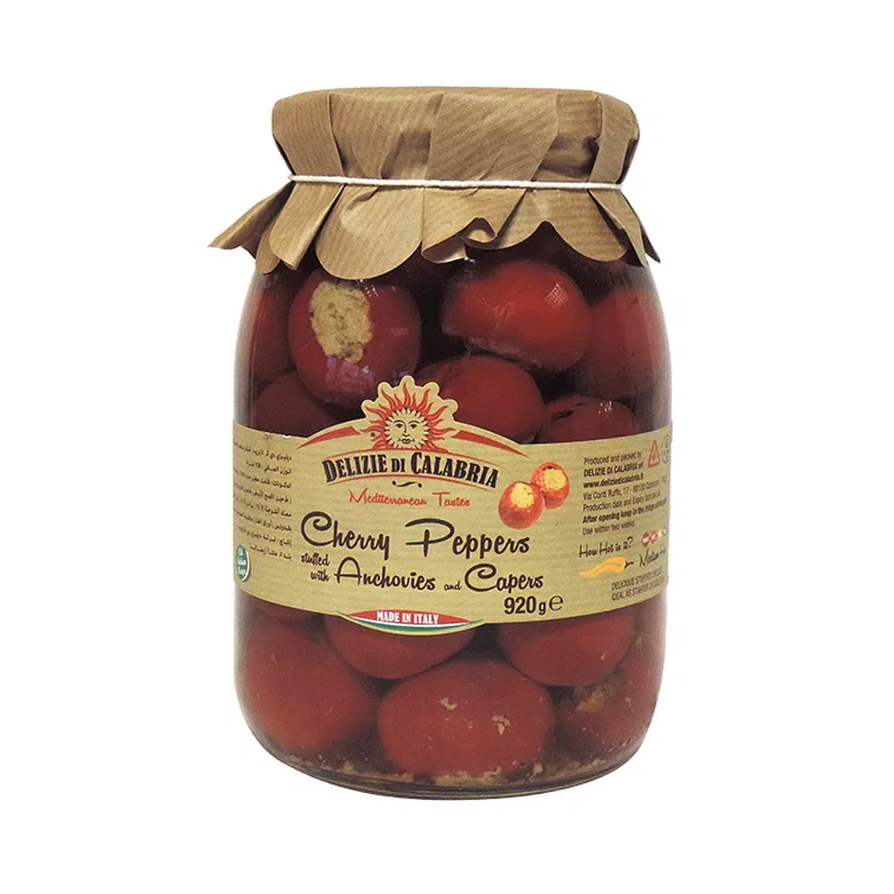 Kirschpaprika gefüllt mit Sardellen und Kapern 950gr
