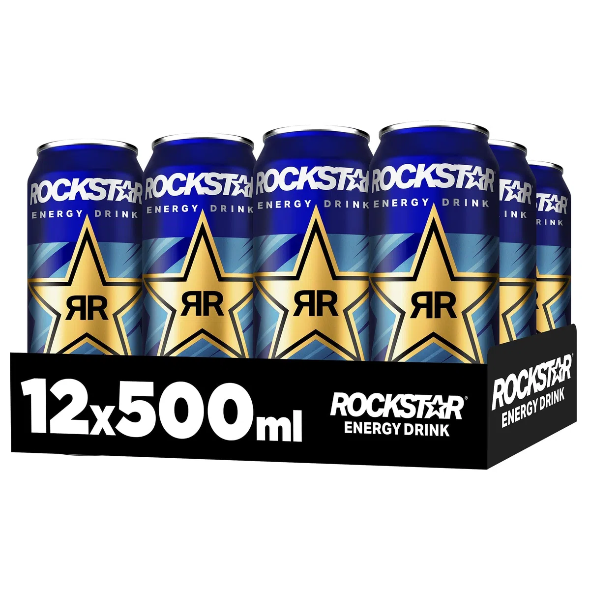 Rockstar Energy Drink Blueberry Geschmack - Koffeinhaltiges Erfrischungsgetränk für den Energie Kick, EINWEG (12 x 500ml) (Verpackungsdesign kann abweichen)