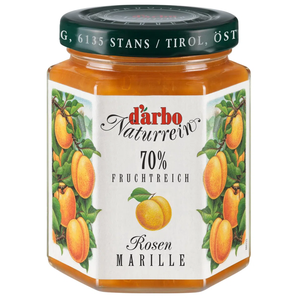 Darbo Fruchtreich Marille Aprikose Fruchtaufstrich 6x200g – 70% Fruchtanteil, Naturrein Aprikosen Marmelade ohne Konservierungsstoffe, ideal für Frühstück, Desserts, Joghurt & Backen